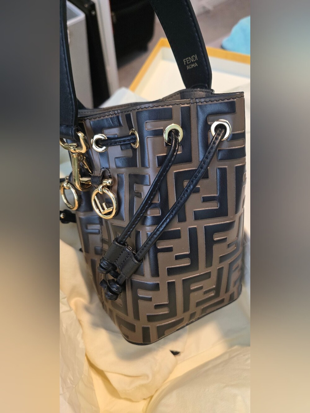 Fendi Mini Mon Tresor Bucket Bag